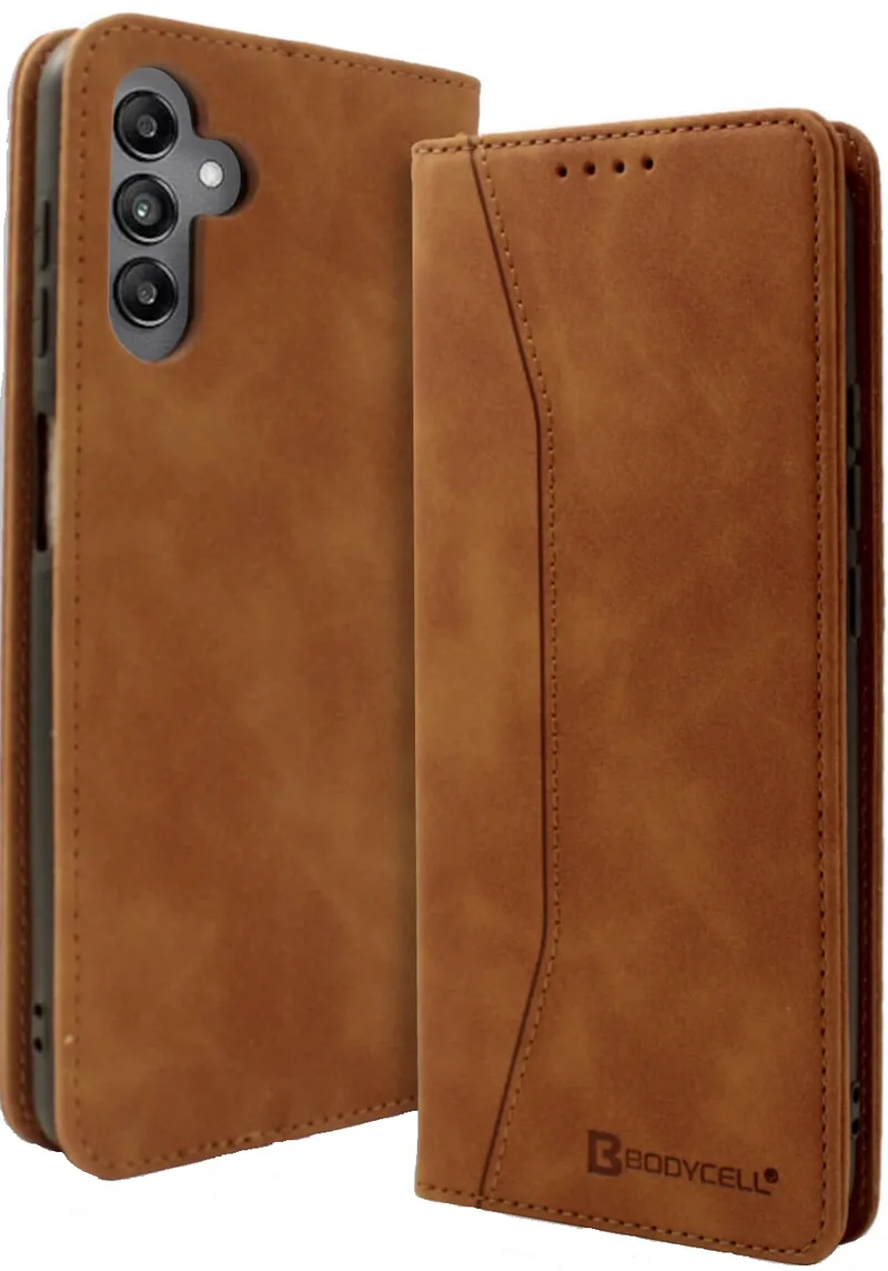 Bodycell Book Case - Θήκη Πορτοφόλι - Samsung Galaxy A05s - Brown (5206015073380)