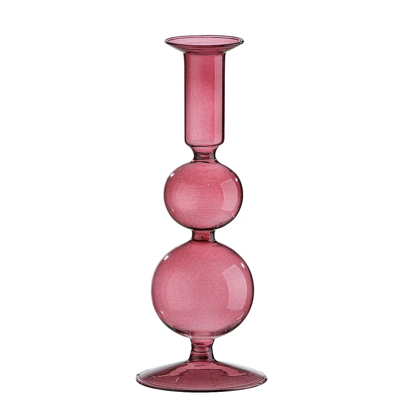 Κηροπήγιο ArteLibre Διάφανο/Μελί Γυαλί 20.5cm