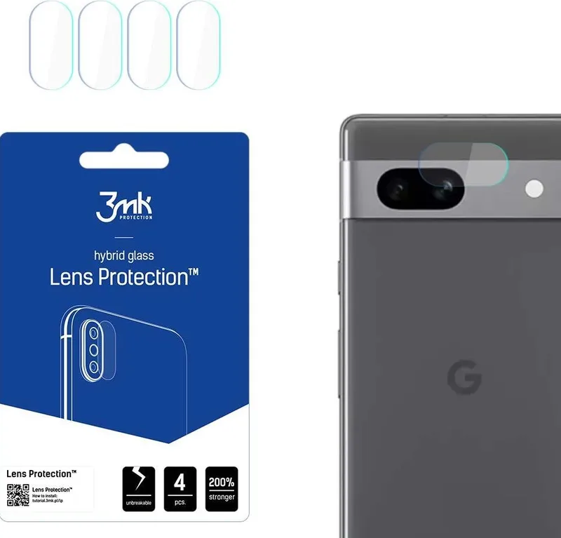 3MK Hybrid Glass Camera Protector - Αντιχαρακτικό Υβριδικό Προστατευτικό Γυαλί για Φακό Κάμερας Google Pixel 7a - 4 Τεμάχια (5903108527132)