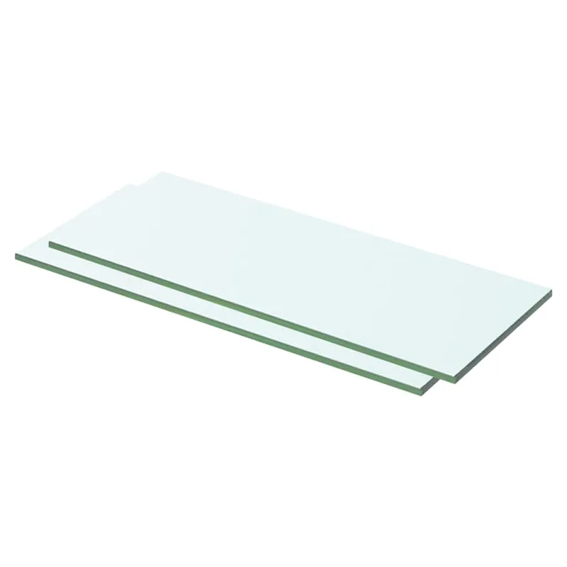 vidaXL Ράφια Πάνελ 2 τεμ. Διάφανα 50 x 15 εκ. Γυάλινα