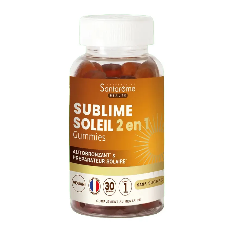Santarome Sublime Soleil 2in1 Self-Tanning and Sun Preparer 30 gummy candies