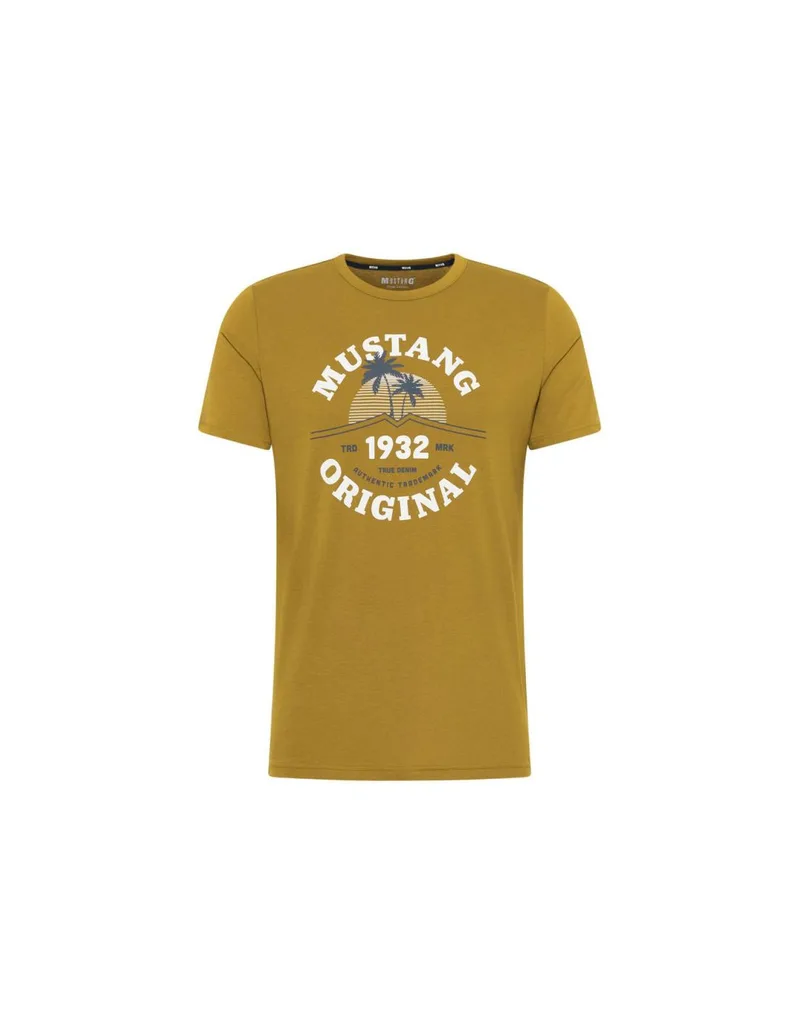 Mustang Ανδρικό T-shirt Κοντομάνικο Πράσινο 10125206370