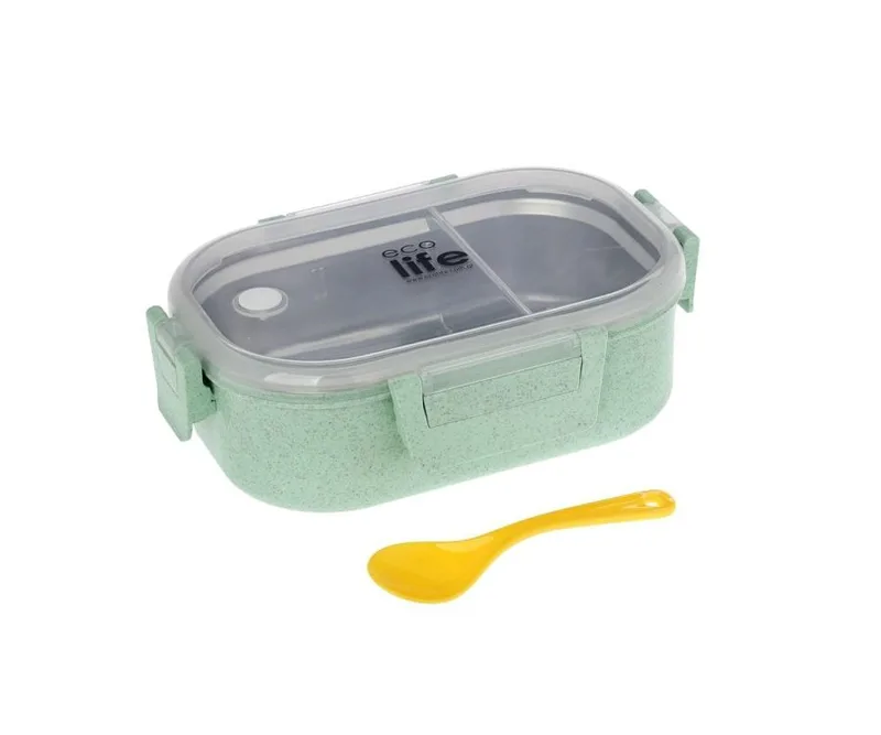 Δοχείο φαγητού με χώρισμα 900ml Eco Life Food Container - Light Green