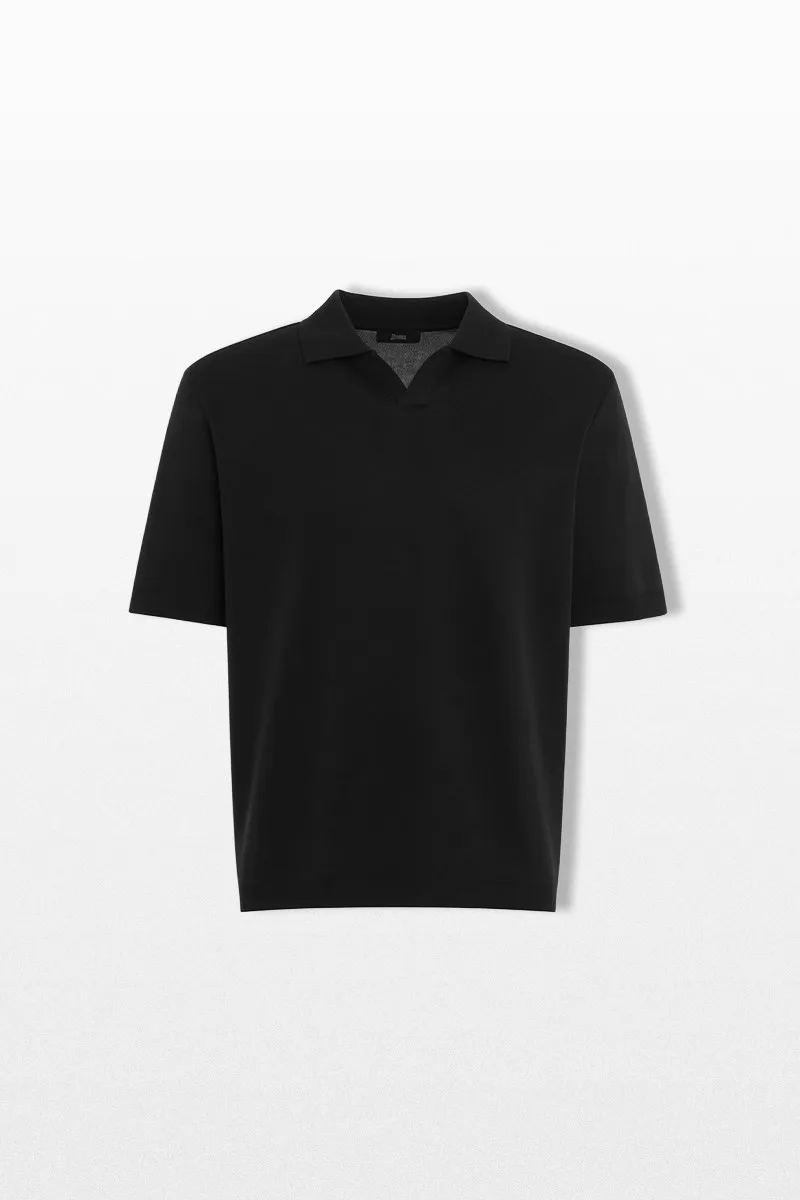 HERNO Ανδρικό Μαύρο Knitted Polo Shirt