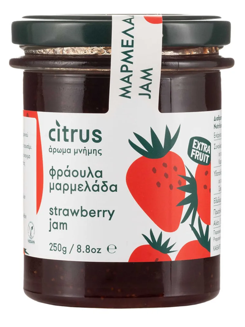 Χειροποίητη μαρμελάδα φράουλα, Χίου "Citrus" 250g>