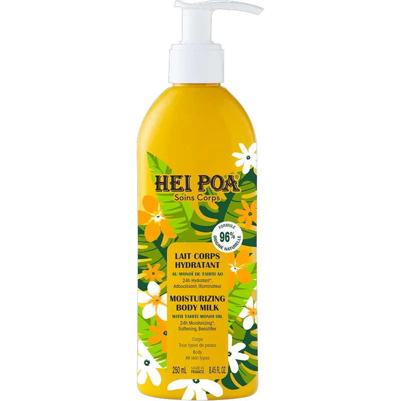 Hei Poa Moisturizing Body Milk with Tahiti Monoi Oil Ενυδατικό Γαλάκτωμα Σώματος με Λάδι Μονόι Ταϊτής 250ml