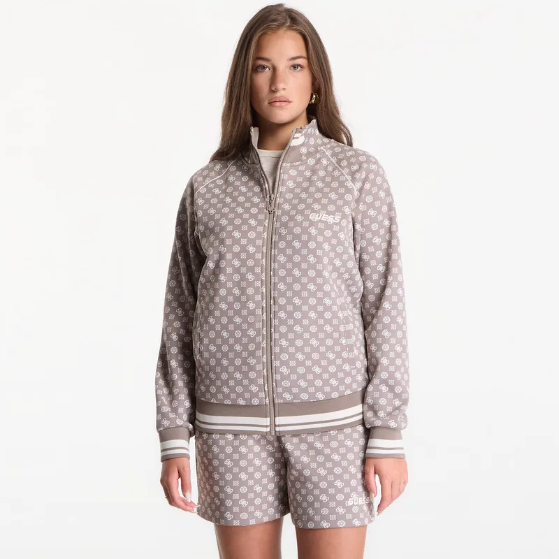 Φούτερ GUESS Aggie Full Zip Sweatshirt Aop/ Ologra L
