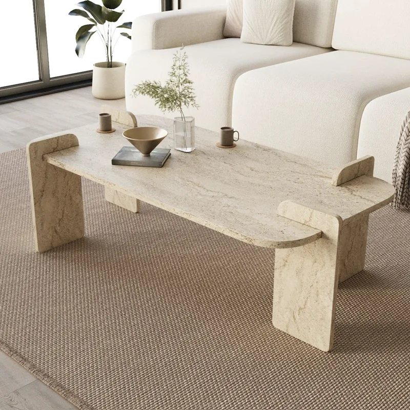 Τραπεζάκι Σαλονιού Lovge - Travertine 116Sam1513 (120x35x60 cm)