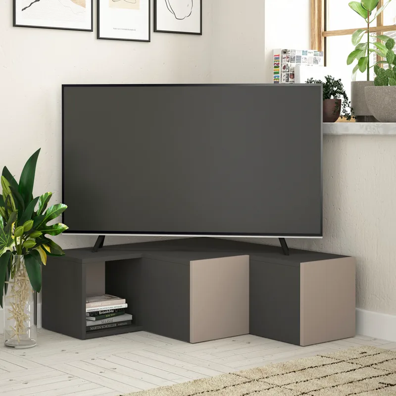 Βάση Τηλεόρασης Compact - Anthracite, Light Mocha 855Dte3050 (90x32x92)