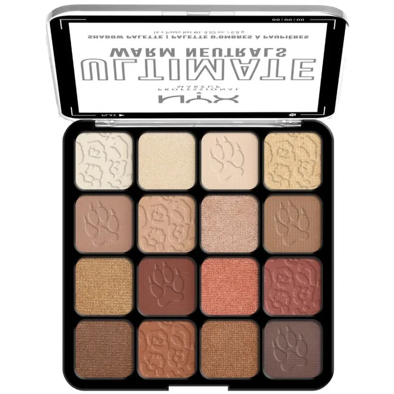 Nyx Professional Makeup Ultimate Shadow Palette Παλέτα Σκιών 16 Αποχρώσεων 1 Τεμάχιο - Warm Neutrals