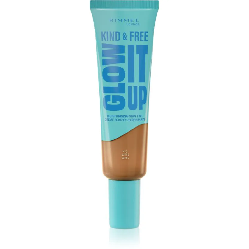 Rimmel Kind & Free Glow It Up ελαφρύ ενυδατικό μεικ απ απόχρωση 410 Latte 30 ml