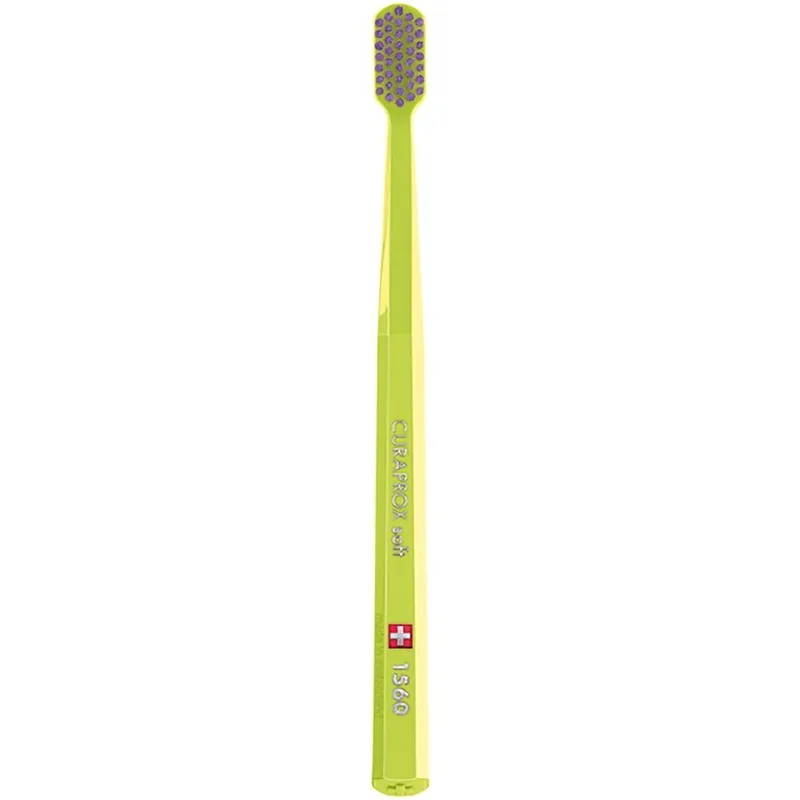 Curaprox CS 1560 Soft Toothbrush Λαχανί - Λιλά Χειροκίνητη Οδοντόβουρτσα με Μαλακές Ίνες για Βαθύ Καθαρισμό 1 Τεμάχιο