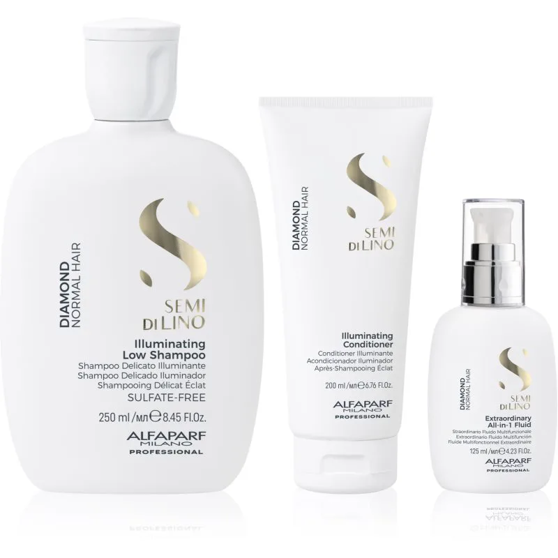 Alfaparf Milano Semi di Lino Diamond Kit σετ Για λάμψη και απαλότητα μαλλιών