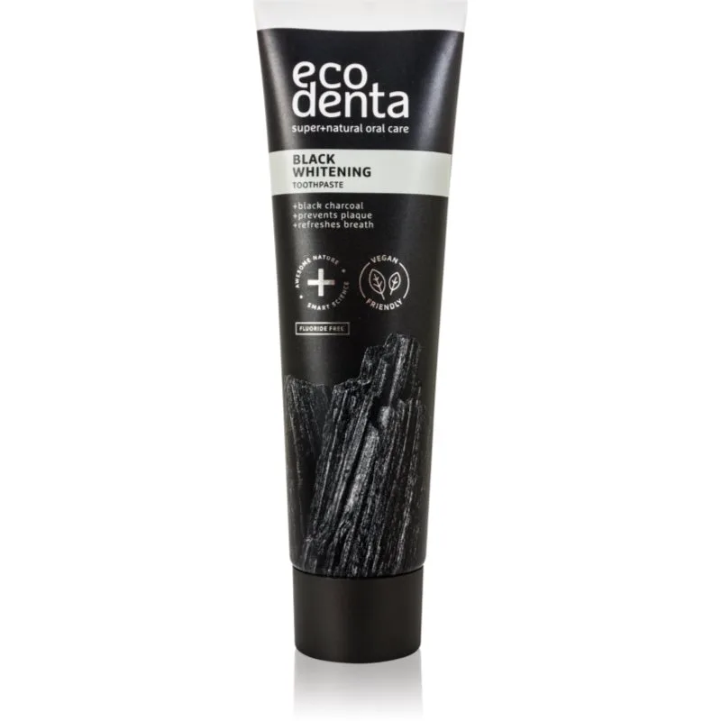 Ecodenta Expert Black Πορτοκαλί Whitening μαύρη λευκαντική οδοντόκρεμα χωρίς φθόριο γεύση Πορτοκαλί 100 ml