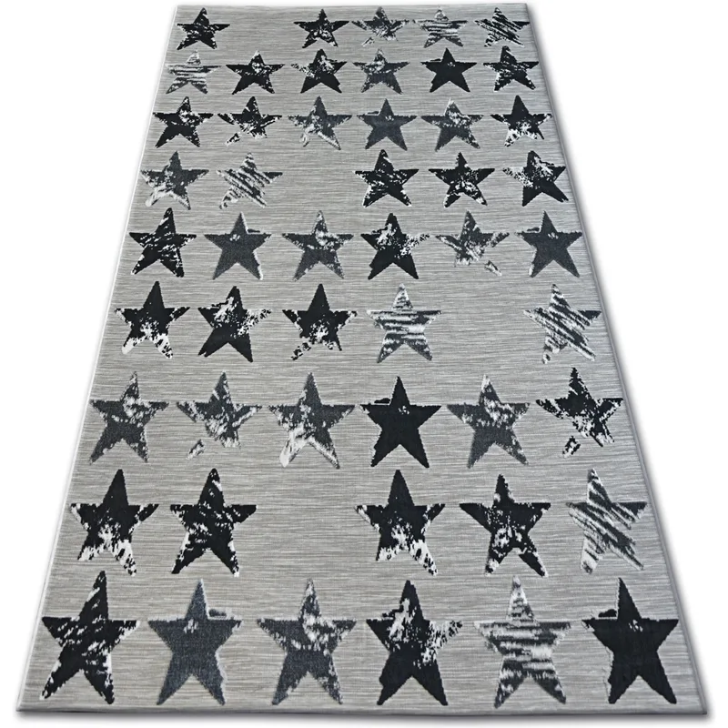 Χαλιά Rugsx Χαλί LISBOA 27219/956 Αστέρια ΜαύρΠ160x230 cm