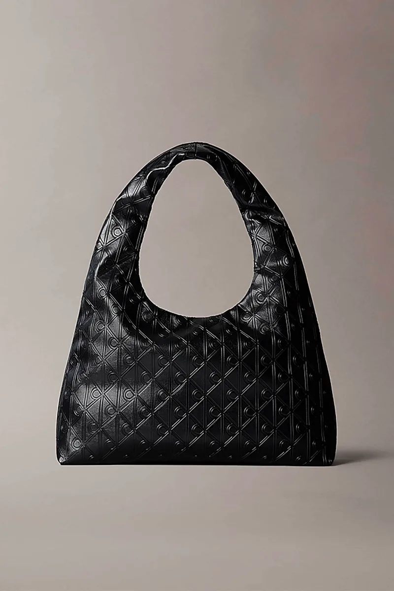 Calvin Klein Jeans γυναικεία τσάντα ώμου με all-over logo print - LV04F3199G Μαύρο
