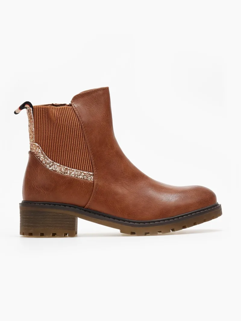ERYNN Glitter Ankle Boots - M675 - Camel