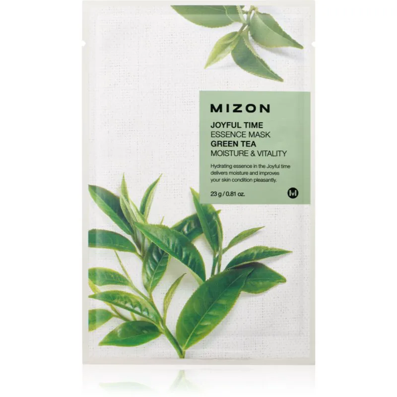 Mizon Joyful Time Green Tea φύλλο μάσκας με ενυδατική και αναζωογονητική επίδραση 23 γρ
