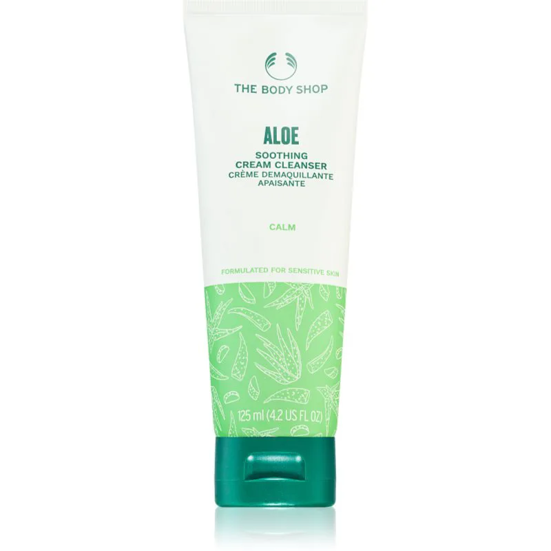 The Body Shop Aloe Soothing Cream Cleanser γαλάκτωμα καθαρισμού για να καταπραύνει την επιδερμίδα πρόσωπου 125 ml