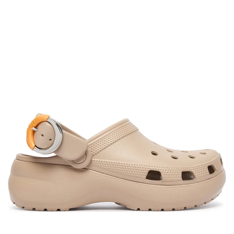 Παντόφλες Crocs Classic Platform Buckle Clog 213230 Μπεζ