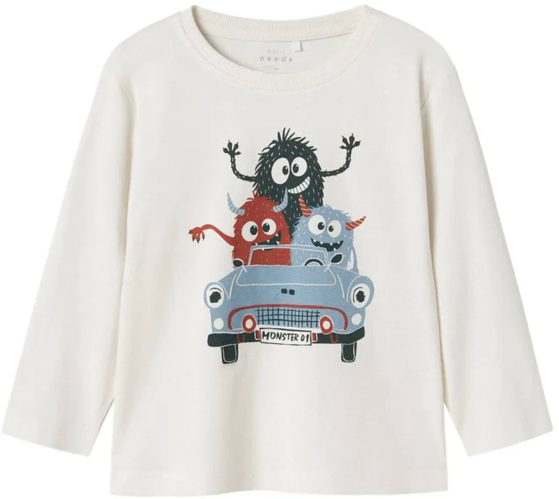 ΜΠΛΟΥΖΑ ΜΑΚΡΥΜΑΝΙΚΗ NAME IT NMMVAGNO MONSTER IN CAR 13224977 ΕΚΡΟΥ (116CM)(6 ΕΤΩΝ)