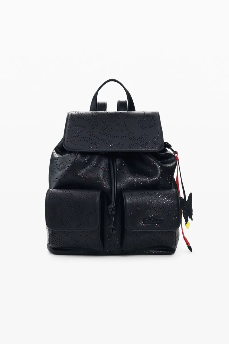 Desigual γυναικείο backpack με διάτρητο σχέδιο "Paladio" - 26SAKP30 Μαύρο