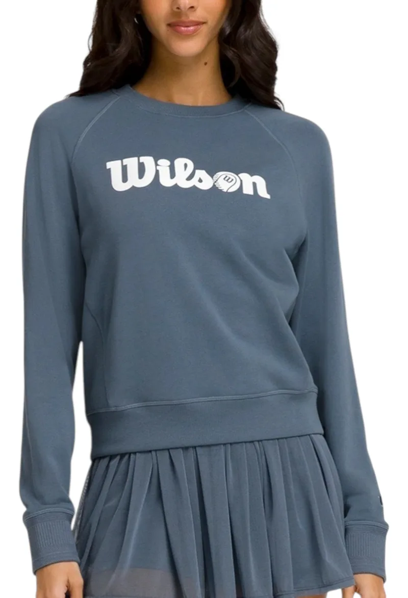 Μπλούζα Μακρυμάνικη Wilson Sideline Crew Slate WW00136511BUQ-BLUE Γυναικείο