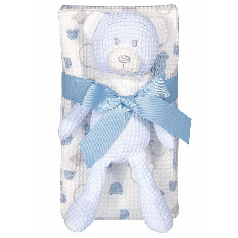 Κουβέρτα Πικέ Αγκαλιάς Greenwich Polo Club 8854 Blue- White 75x100