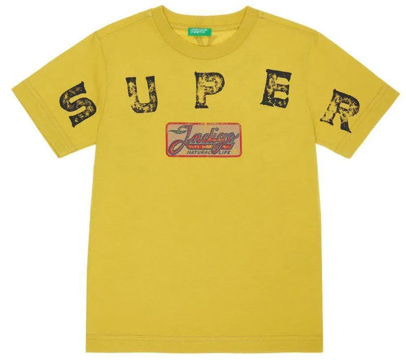 T-SHIRT BENETTON INDIGO BOY ΚΙΤΡΙΝΟ (90 CM)-(2 ΕΤΩΝ)