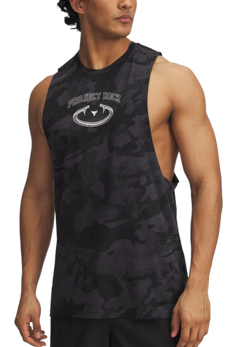 Μπλούζα Αμάνικη Under Armour Project Rock Camo 1389978-016 Ανδρικό