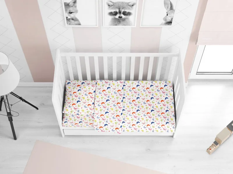 ΣΕΝΤΟΝΙΑ ΕΜΠΡΙΜΕ ΣΕΤ 3 τεμ bebe Butterfly 49 120X160 Rotary Print Cotton 100%