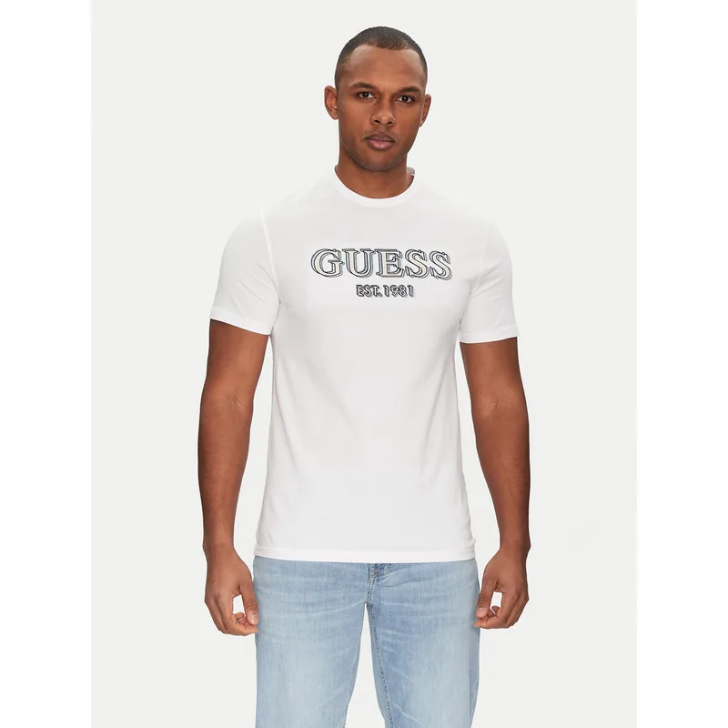 Guess T-Shirt M5GI07 I3Z14 Λευκό Slim Fit