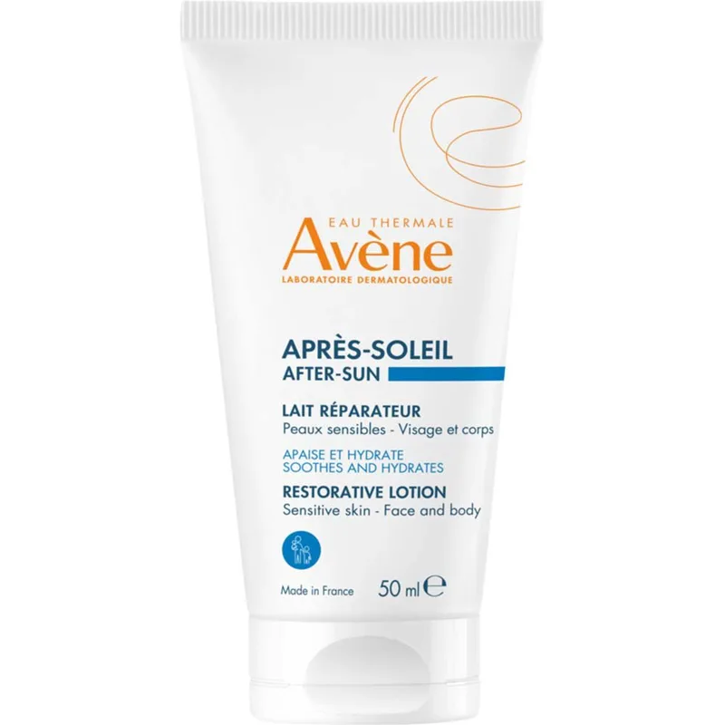 Avene After Sun Restorative Lotion for Face & Body Travel Size Καταπραϋντική, Ενυδατική Λοσιόν Προσώπου - Σώματος για Μετά την Έκθεση στον Ήλιο, Κατάλληλη για Ευαίσθητες Επιδερμίδες 50ml