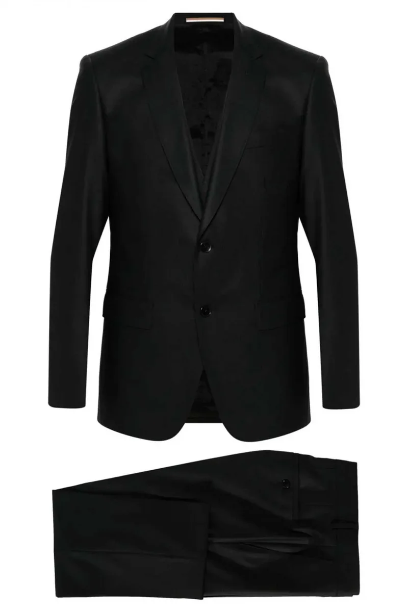 BOSS ΚΟΣΤΟΥΜΙ ΜΕ ΓΙΛΕΚΟ H-HUGE-3PCS-232 SLIM FIT ΜΑΥΡΟ