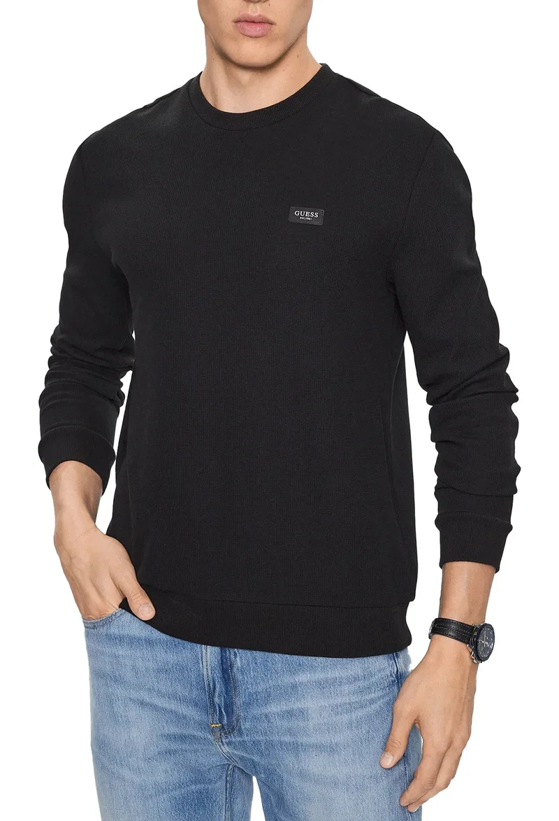 Μπλούζα Μακρυμάνικη Guess New Tech Stretch M3YQ09KBTP1-JBLK Ανδρικό