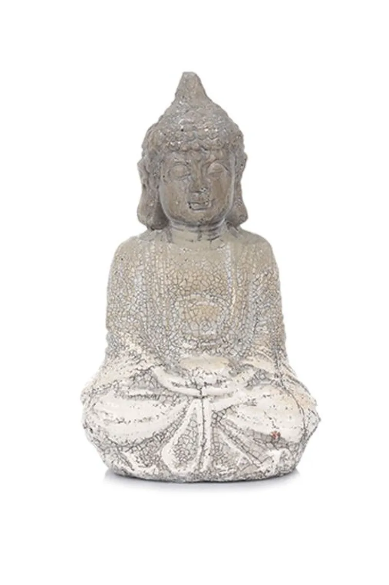 Βούδας Από Τερακότα 20x14x33cm Μονόχρωμο Kaeming