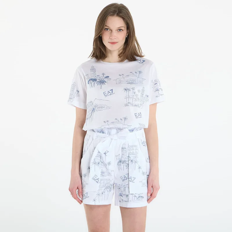 T-shirt EA7 Emporio Armani Train Costa T-Shirt Fancy White Embro M