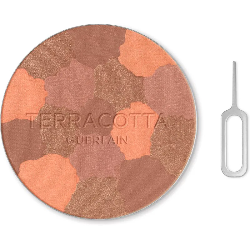 GUERLAIN Terracotta Light μπρονζερ λαμπρυντική πούδρα ανταλλακτικό απόχρωση 05 Deep Warm 10 γρ