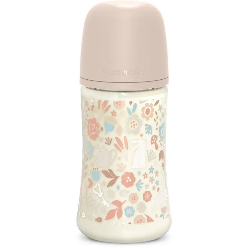 Suavinex Wonderland SX Pro Physiological Anti-Colic μπιμπερό M Medium Flow 3 m+ Liberty Ροζ 270 ml