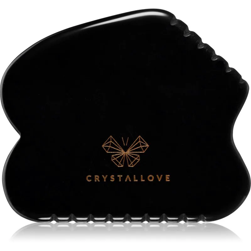 Crystallove Black Obsidian Contour Gua Sha οδηγίες για μασάζ 1 τμχ