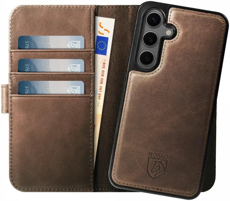 Θήκη Samsung Galaxy S25 Plus Κόκκινο Elite Δερμάτινο Πορτοφόλι με MagSafe - Brown (8719246463402)