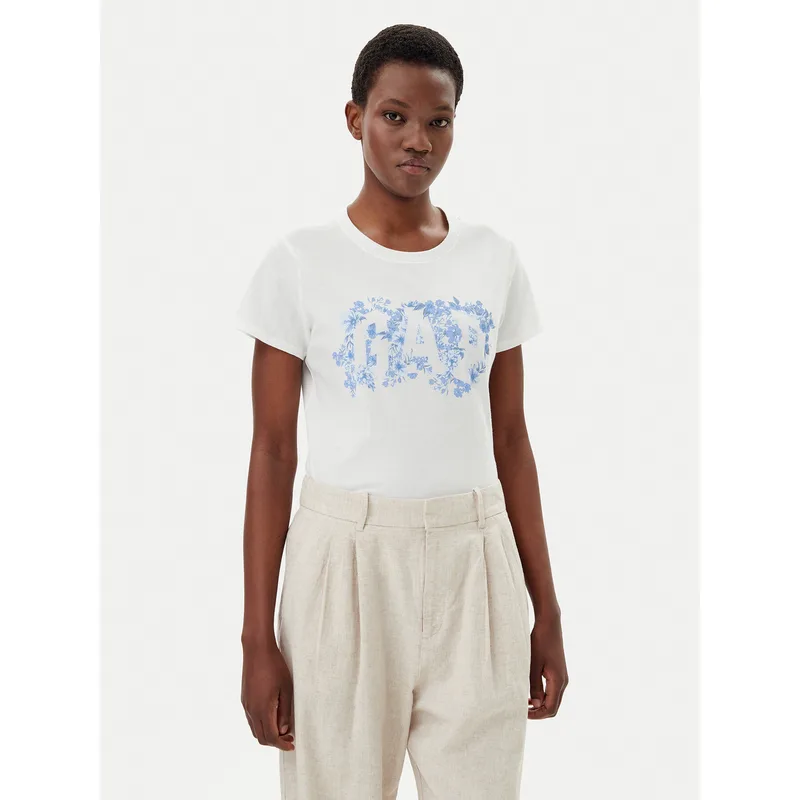 Gap T-Shirt 729555-03 Λευκό Regular Fit
