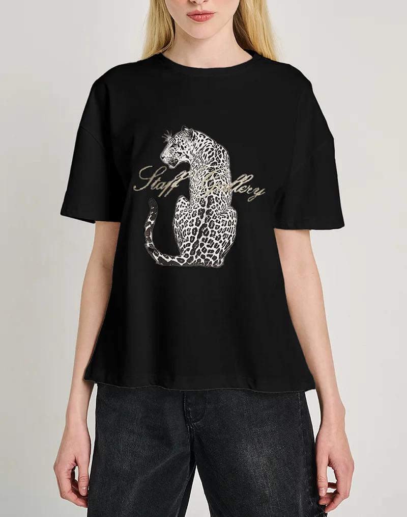 STAFF Lorna T-Shirt Short Sleeve 100% Cotton 63-006.055-Ν0090 Black