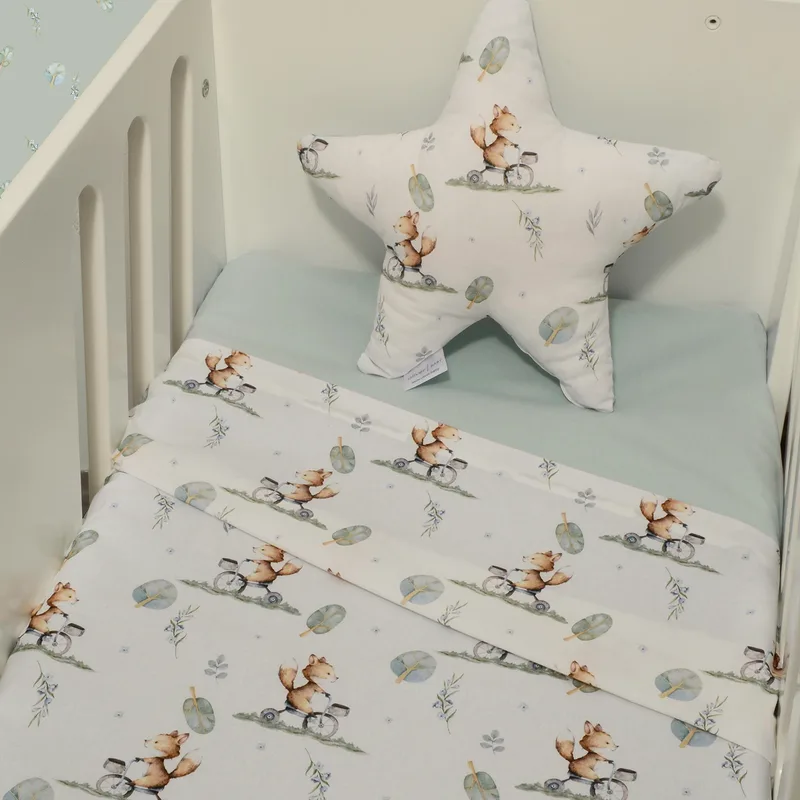 Σεντόνια Λίκνου Σετ 2τ -75x110-100% Βαμβάκι Des -423 Oliver Baby