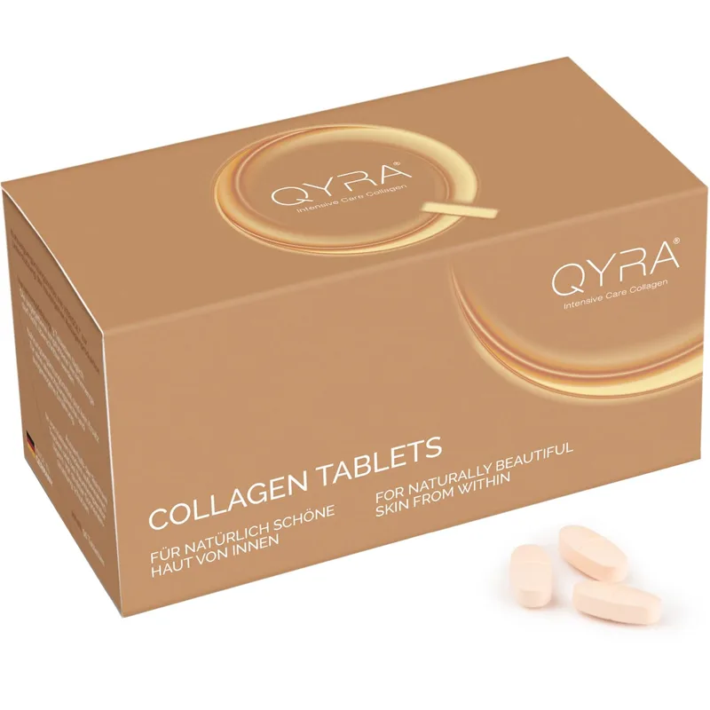 Qyra Collagen Συμπλήρωμα Διατροφής με Βιοενεργά Πεπτίδια Κολλαγόνου για την Καλή Υγεία του Δέρματος, Μαλλιών & Νυχιών με Αντιγηραντικές Ιδιότητες 90tabs