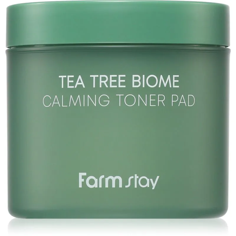 Farmstay Tea Tree Biome επιθέματα τόνωσης για να καταπραύνει την επιδερμίδα πρόσωπου 140 ml
