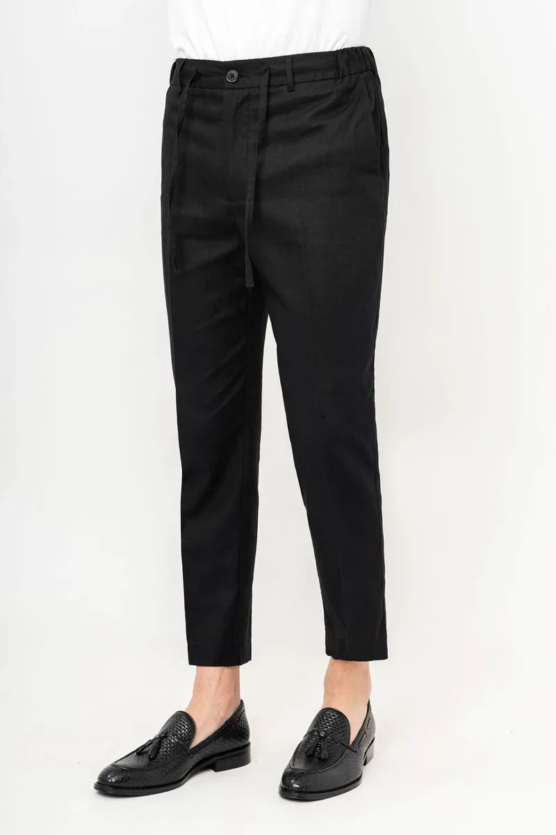 Hamaki Ho Λινό Παντελόνι της σειράς Chino - PSE1753H Black