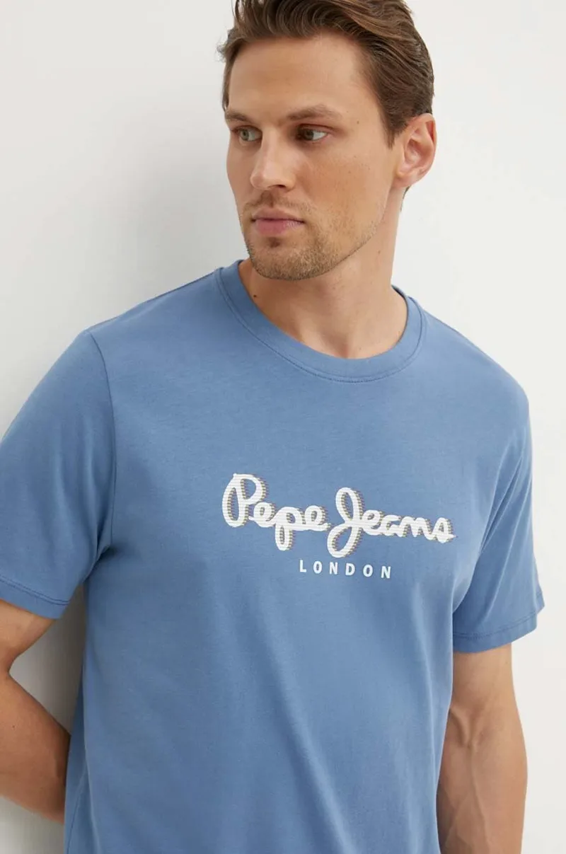 Βαμβακερό μπλουζάκι Pepe Jeans ABEL