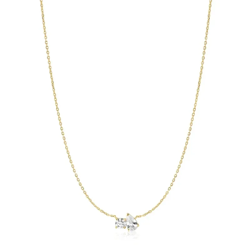 Επίχρυσο γυναικείο κολιέ Ania Haie 925 Toi & Moi N071-02G N071-02G Ασήμι