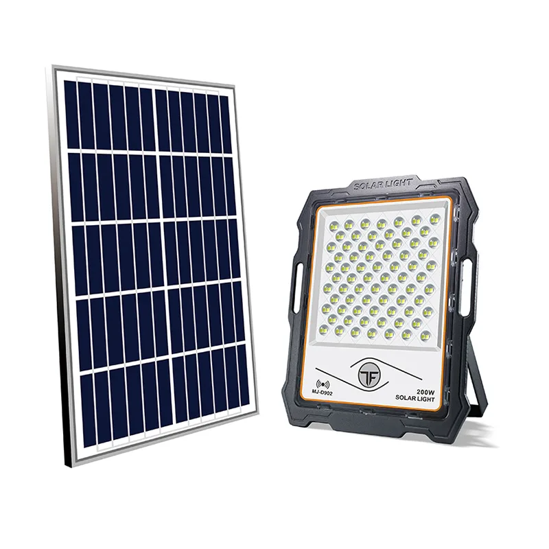 ηλιακός προβολέας led 200w ip67 με τηλεχειρισμό oem mj-d902 – μαύρο